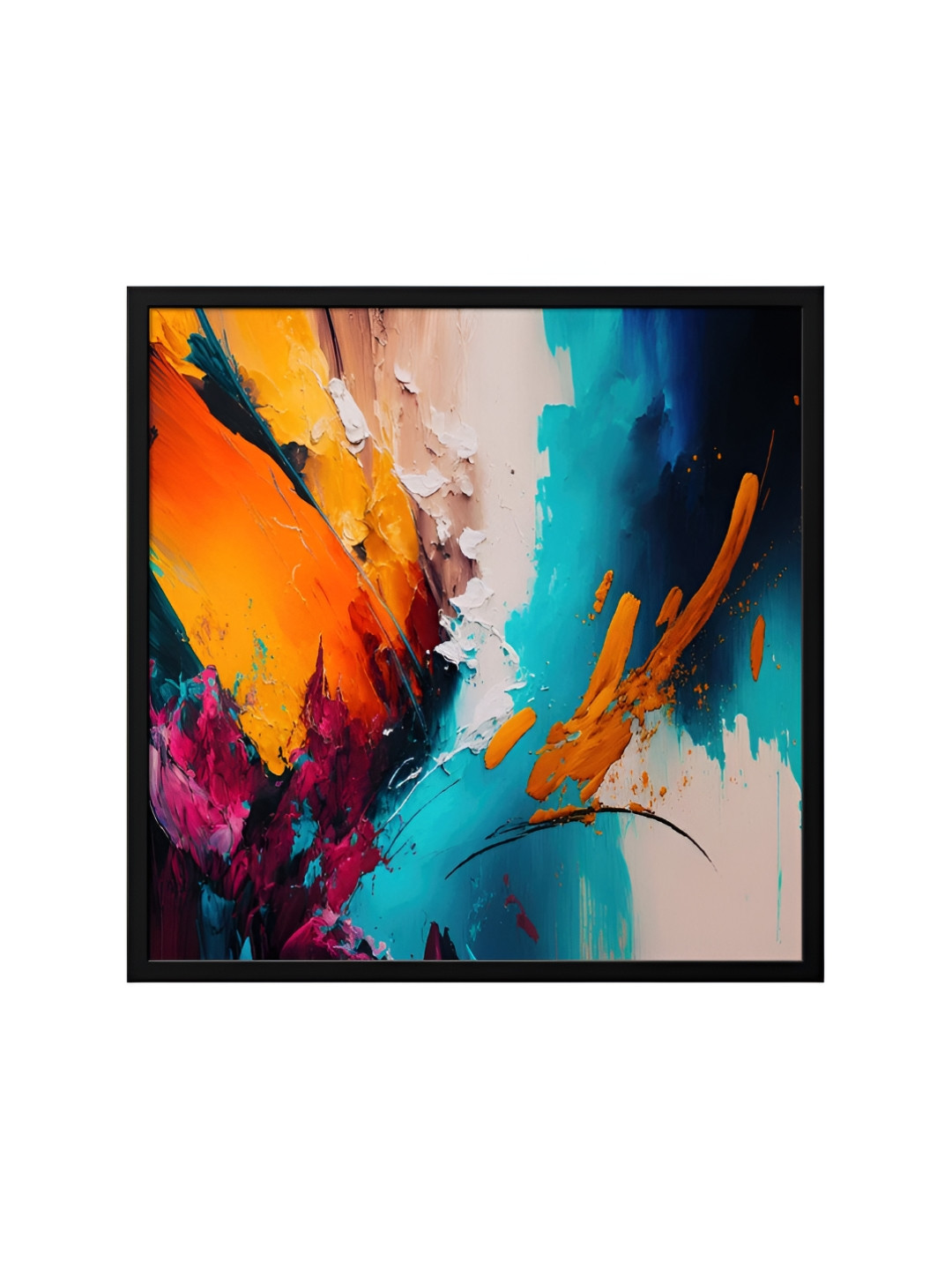 999Store Blue Canvas Wall Bedroom Square Potrait Paintings Wall Art -24 x 24In