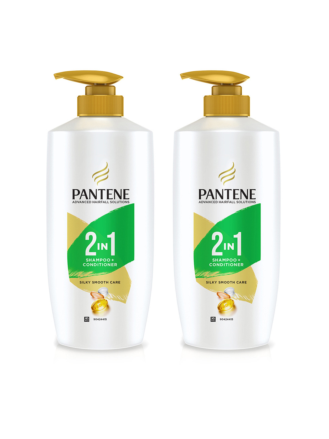 Pantene Set of 2 Advanced Hairfall Solution 2 in 1 Shampoo + Conditioner - 650 ml Each