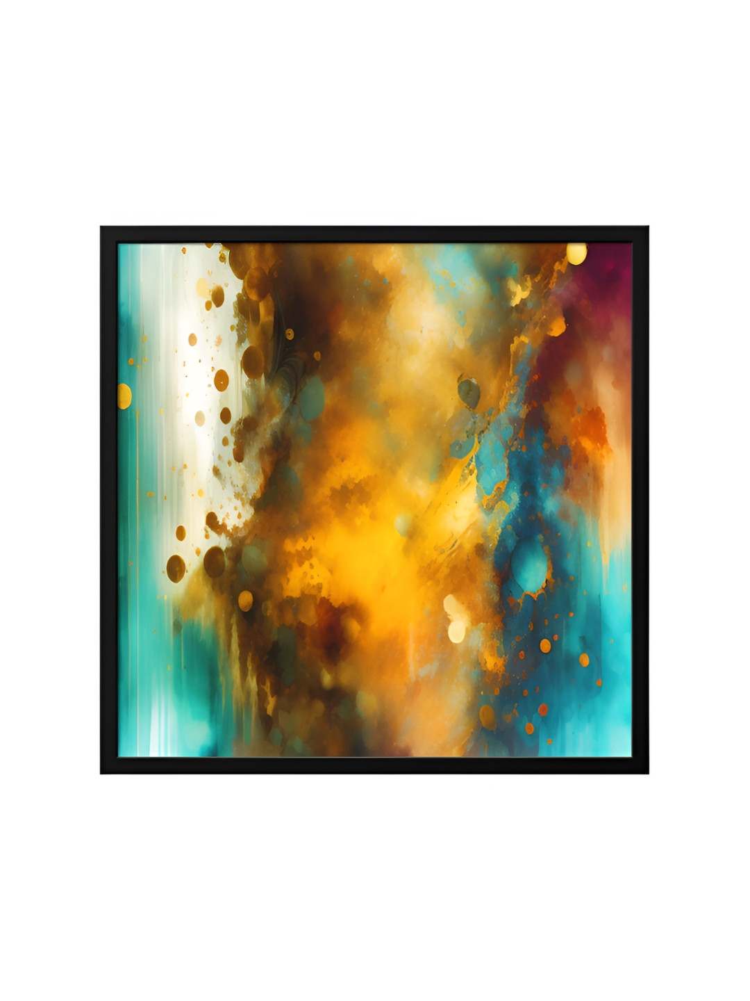 999Store Blue & Orange Canvas Abstract Wall Art