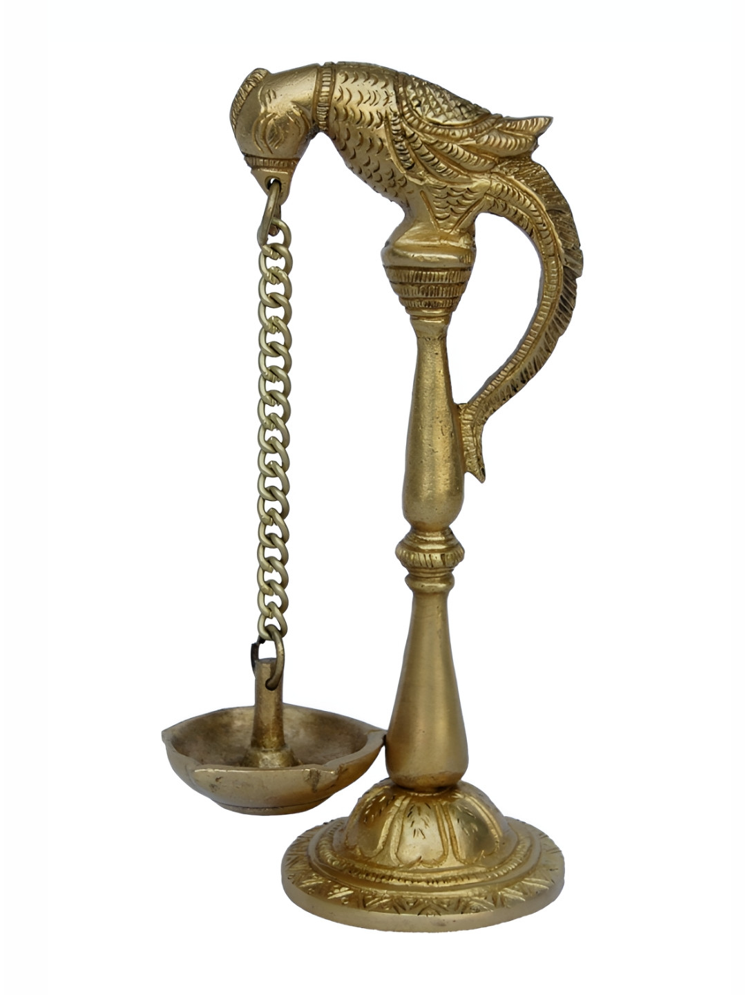 Aakrati Gold Toned Brass Bird Pooja Diya