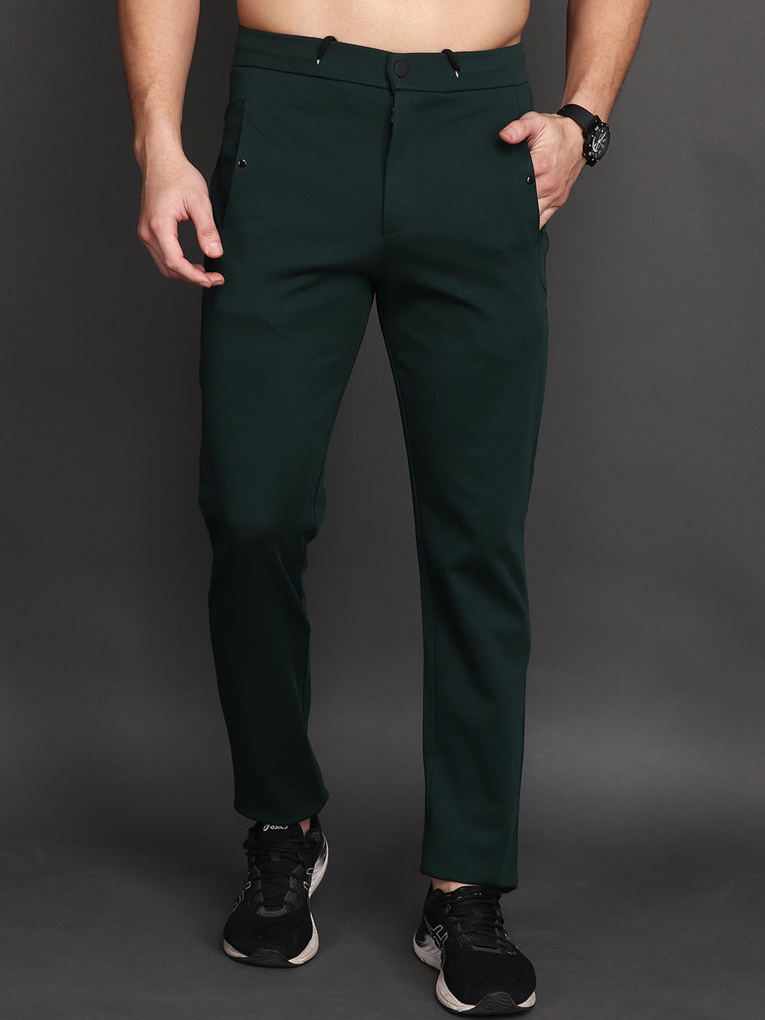 Albion By CnM Men Mid-Rise Pure Cotton Track Pant