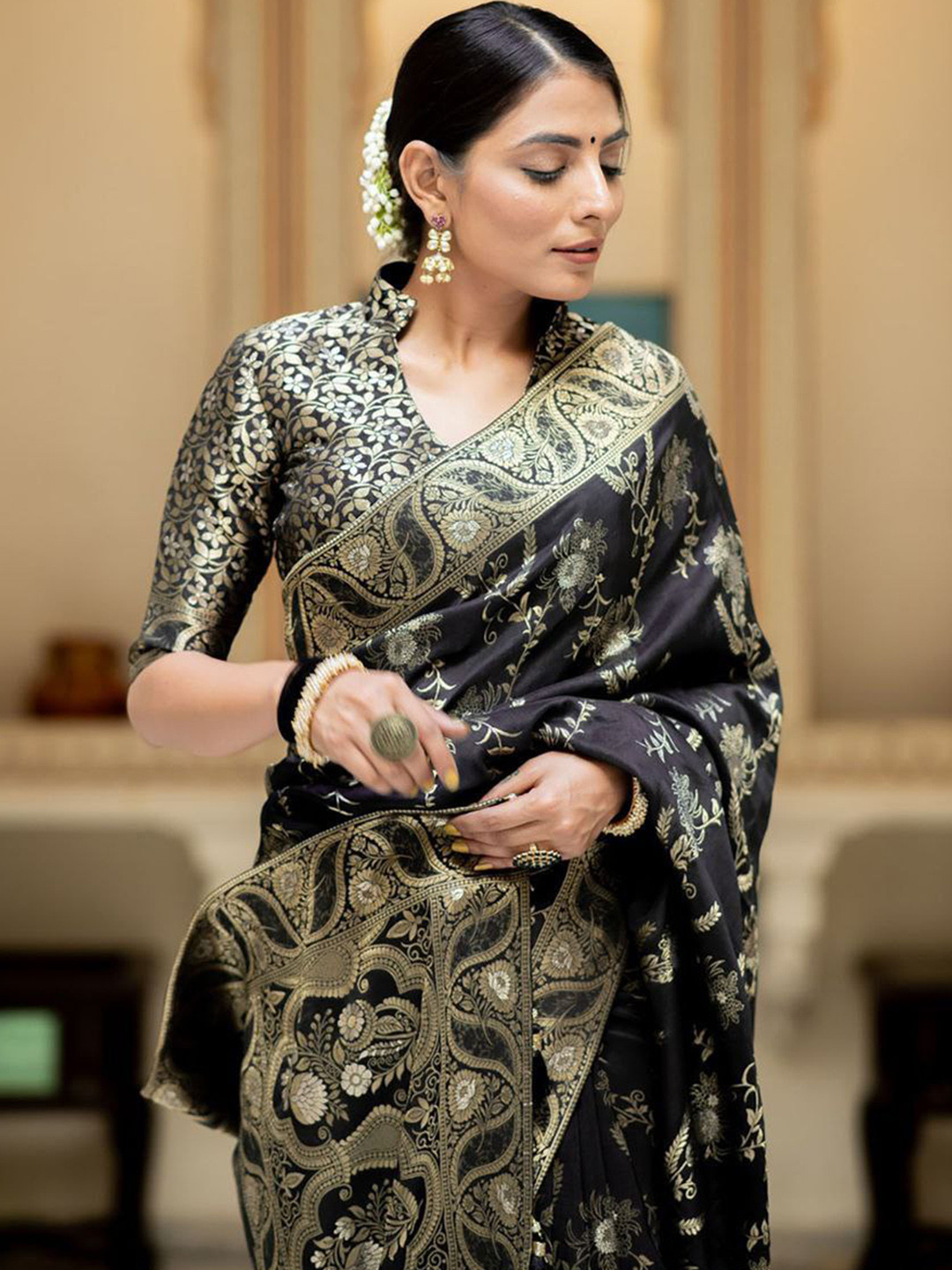 S.K.C Woven Design Zari Banarasi Saree