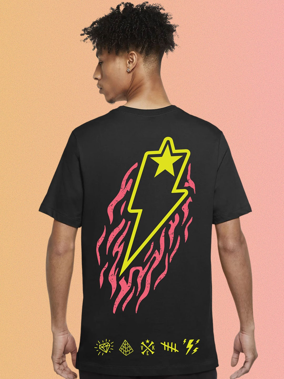 SUPERVEK Unisex Printed Raw Edge T-shirt