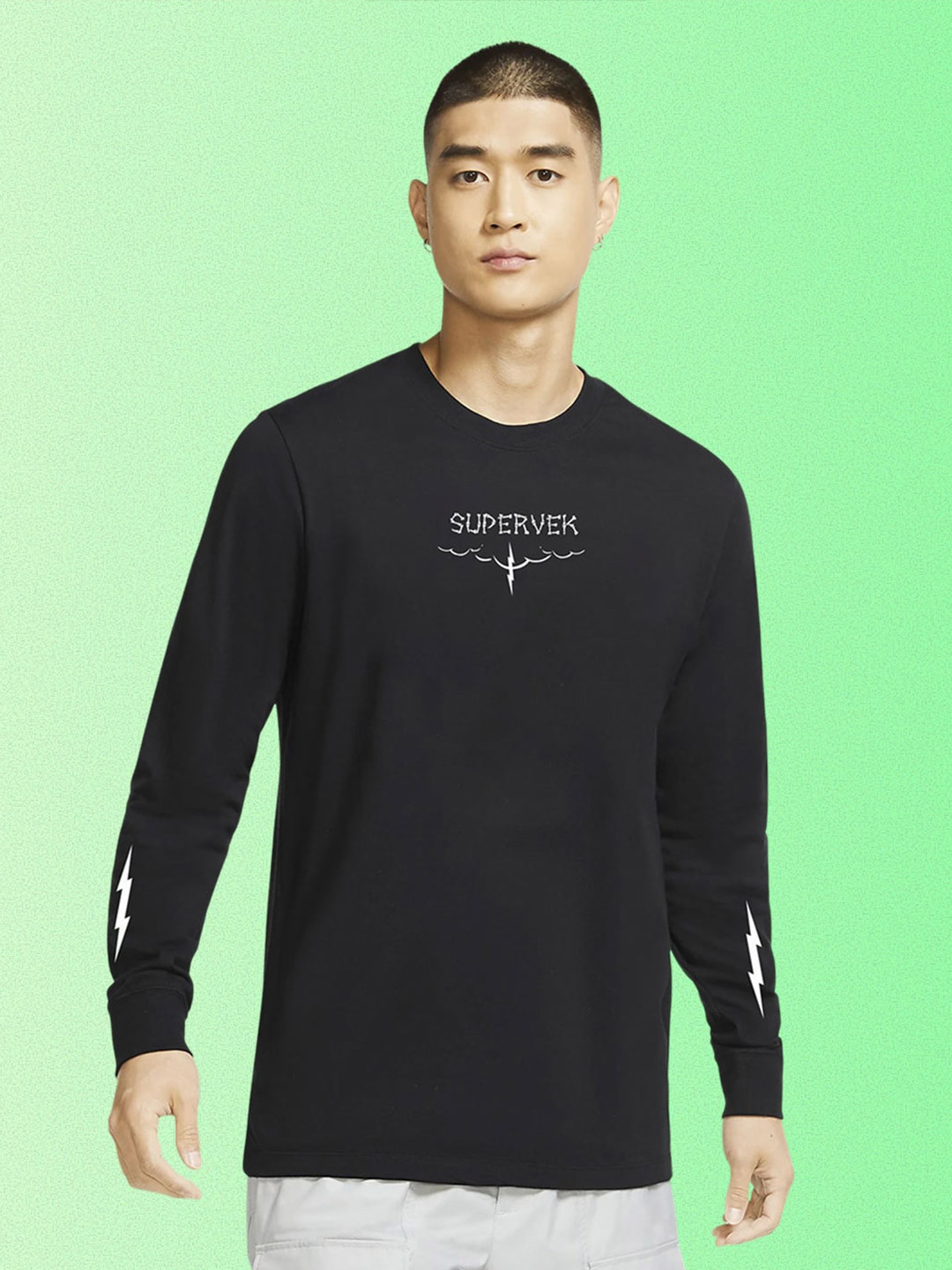 SUPERVEK Unisex Typography Printed T-shirt