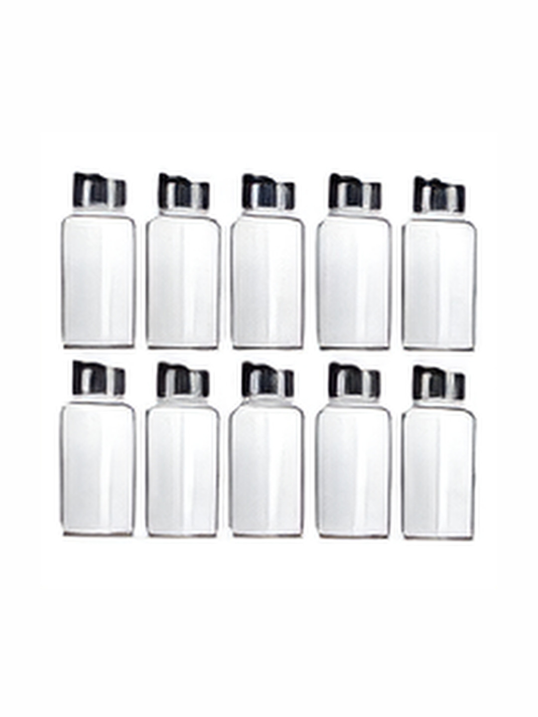 Tyche Enterprises Transparent Glass Dishwasher Safe 10 Piece Screw Top Canister-100ml