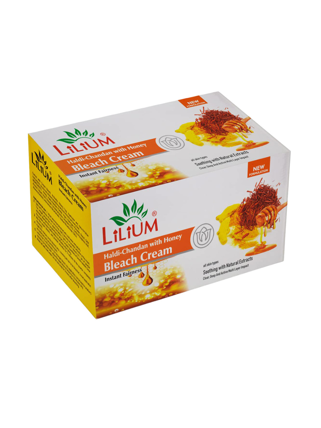 Lilium Haldi Chandan Bleach Cream With Honey & Natural Extracts - 300g