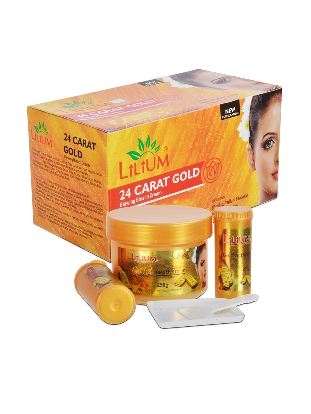 Lilium 24 Carat Gold Glowing Bleach Cream - 300g
