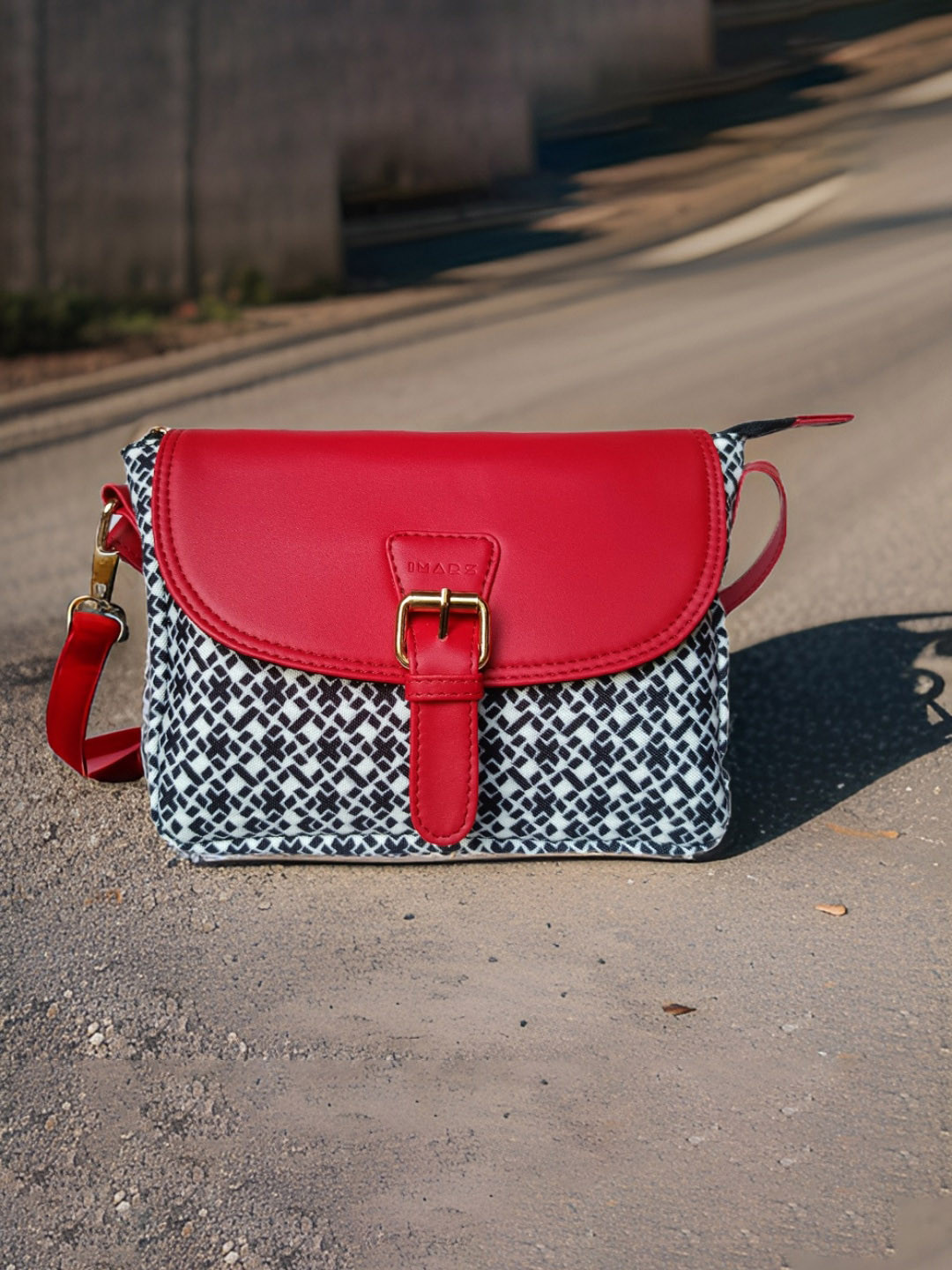 IMARS Geometric Printed Crossbody Bag