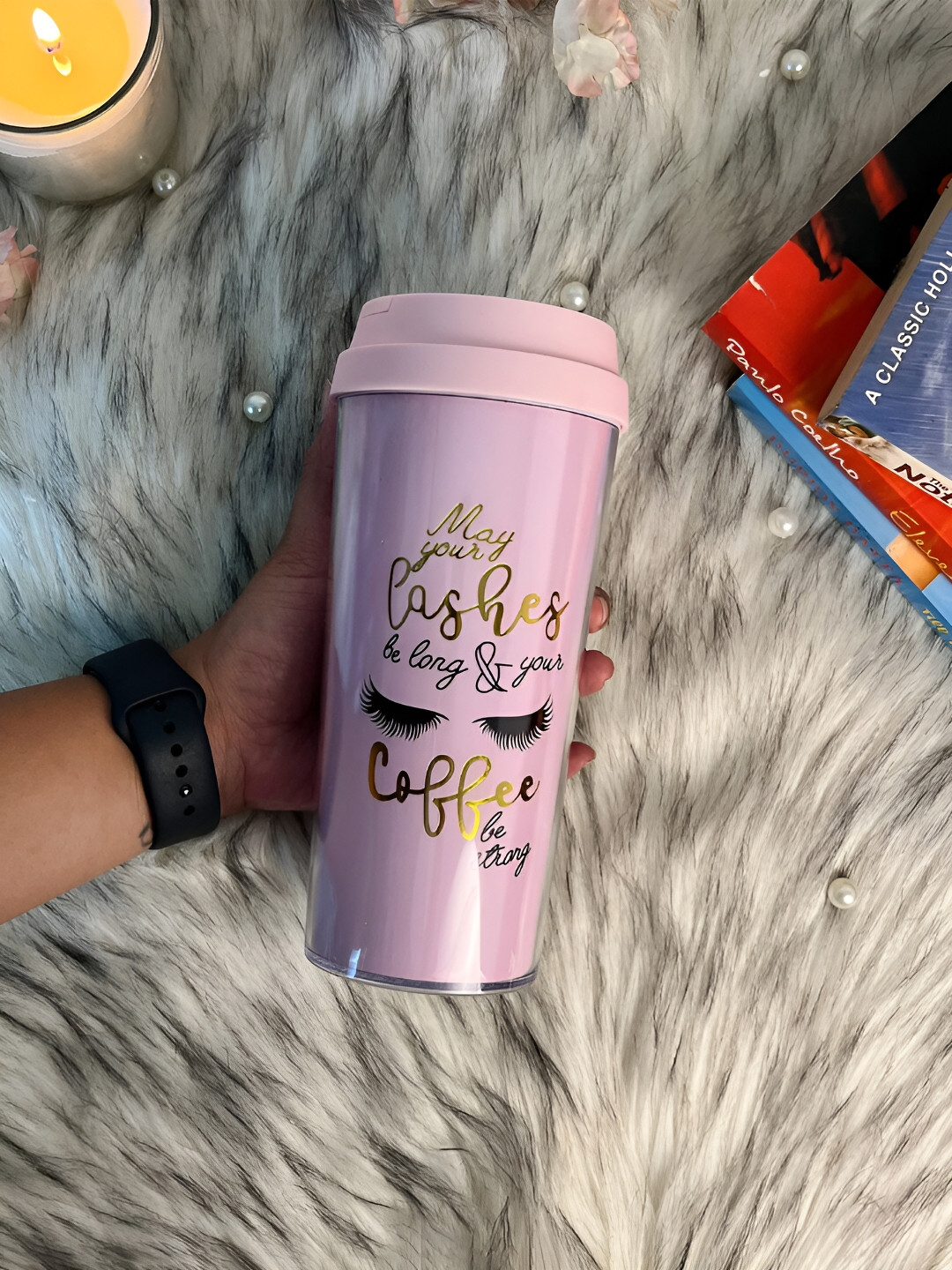 Giftii Purple & Black Ceramic Easy to Clean Matte Mug 400 ml