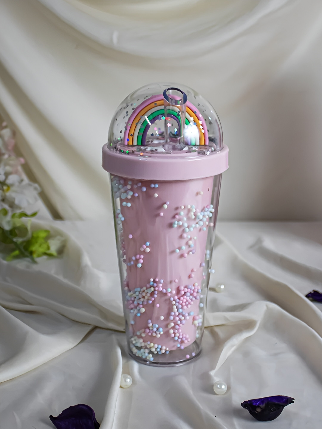 Giftii Nikhil Name Personalised Pink Ceramic Microwave Safe Mug-325ml