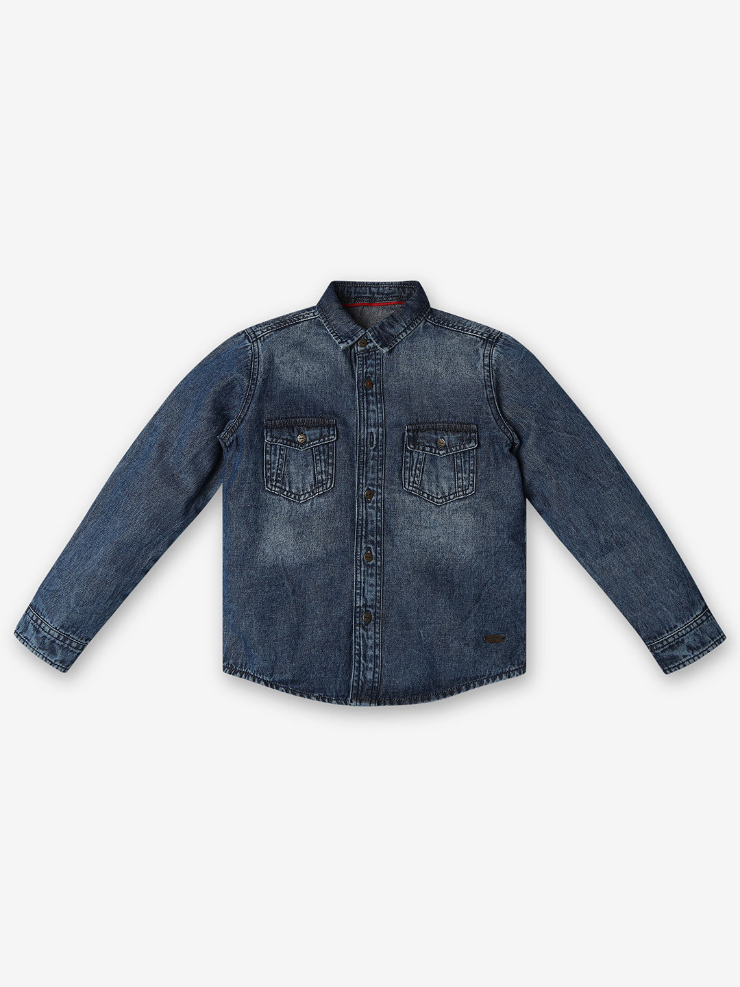 Ed-a-Mamma Boys Premium Faded Opaque Faded Casual Shirt
