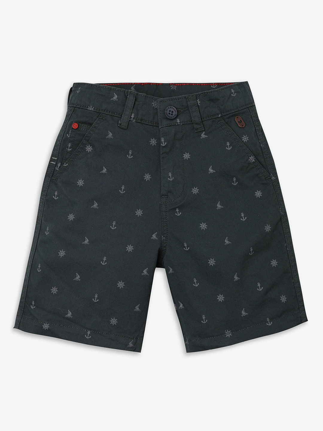 Ed-a-Mamma Boys Geometric Printed Shorts With Button Closure