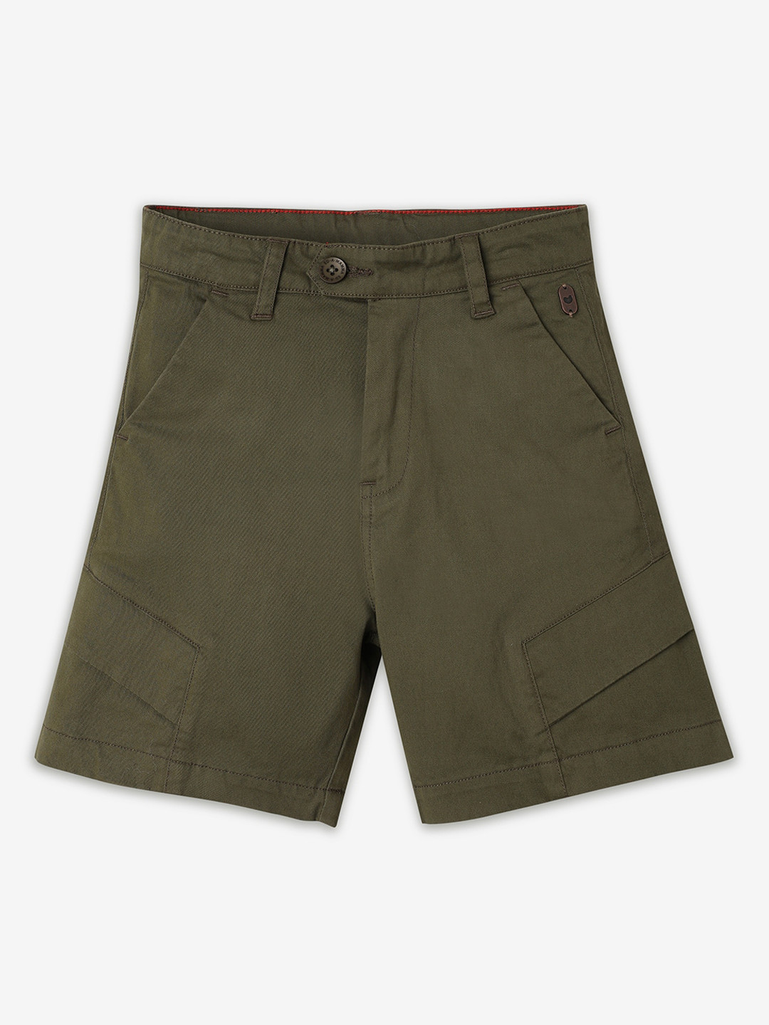 Ed-a-Mamma Boys Solid Shorts With Button Closure