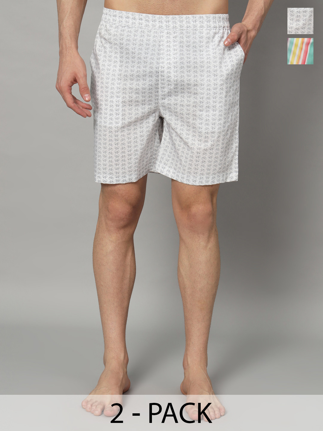 OWO THE LABEL Pack Of 2 Pure Cotton Boxers OTLMB13_16-S