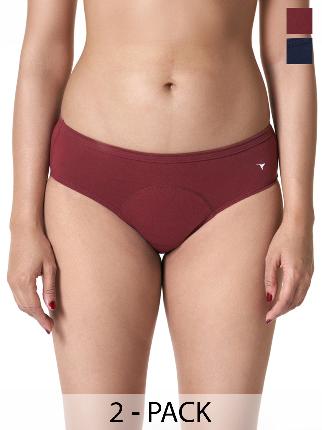 BLOSSOM Reusable Cotton Period Panties With PU-Coated Inner Lining_HAPPY PERIOD 2 PACK