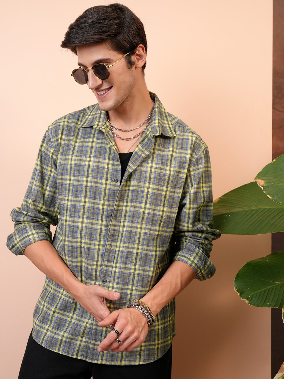 Locomotive Men Checked Relaxed Shirt