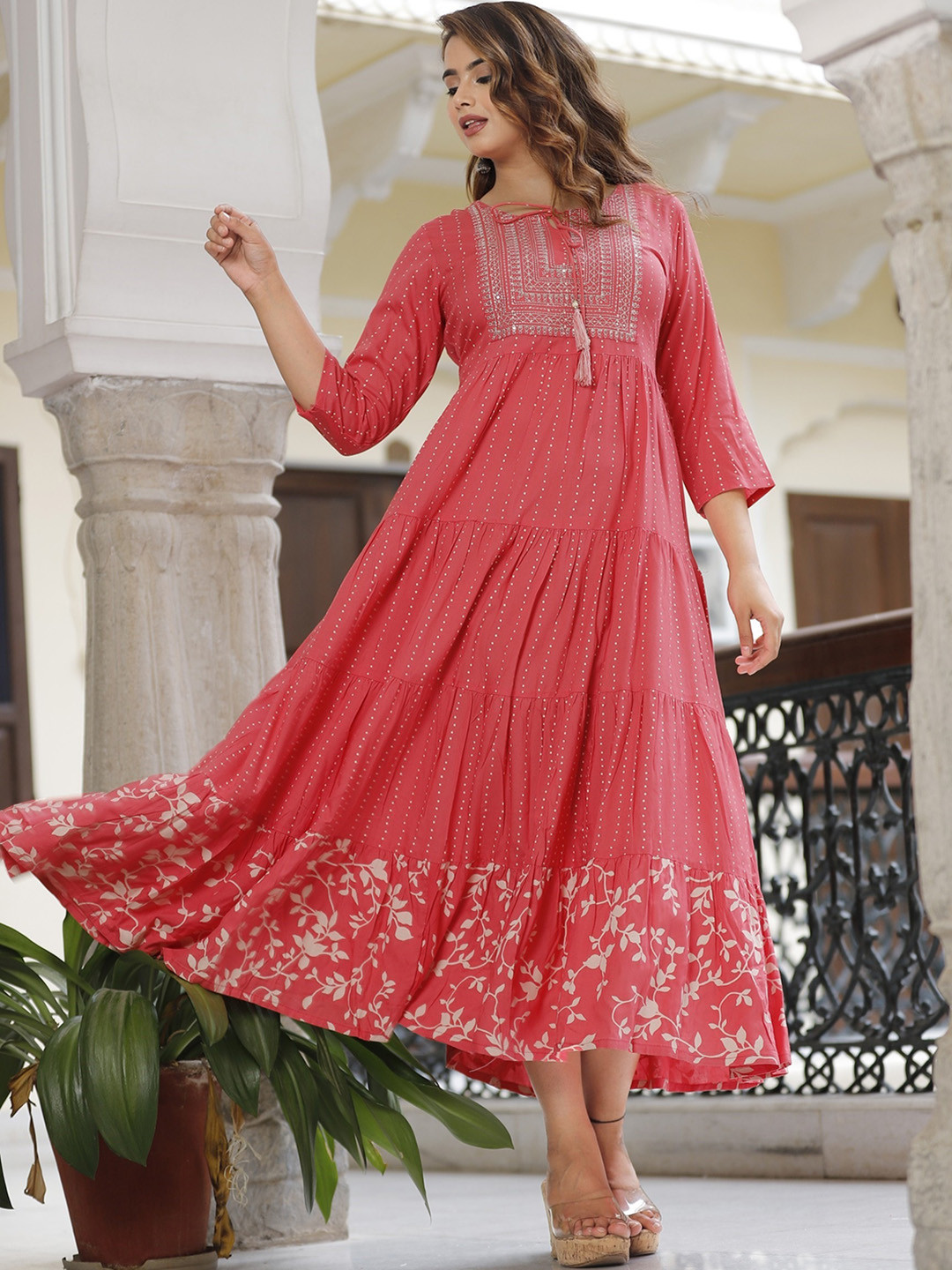 Skirtsvilla Women Summer Sheers Anarkali Kurta