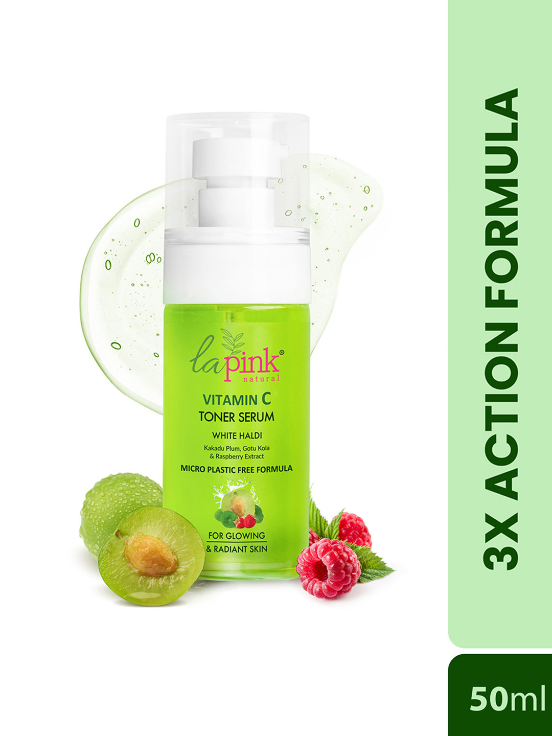 La Pink Vitamin C Face 2-in-1 Alcohol Free Toner Serum for Bright & Spot Free Skin - 50ml