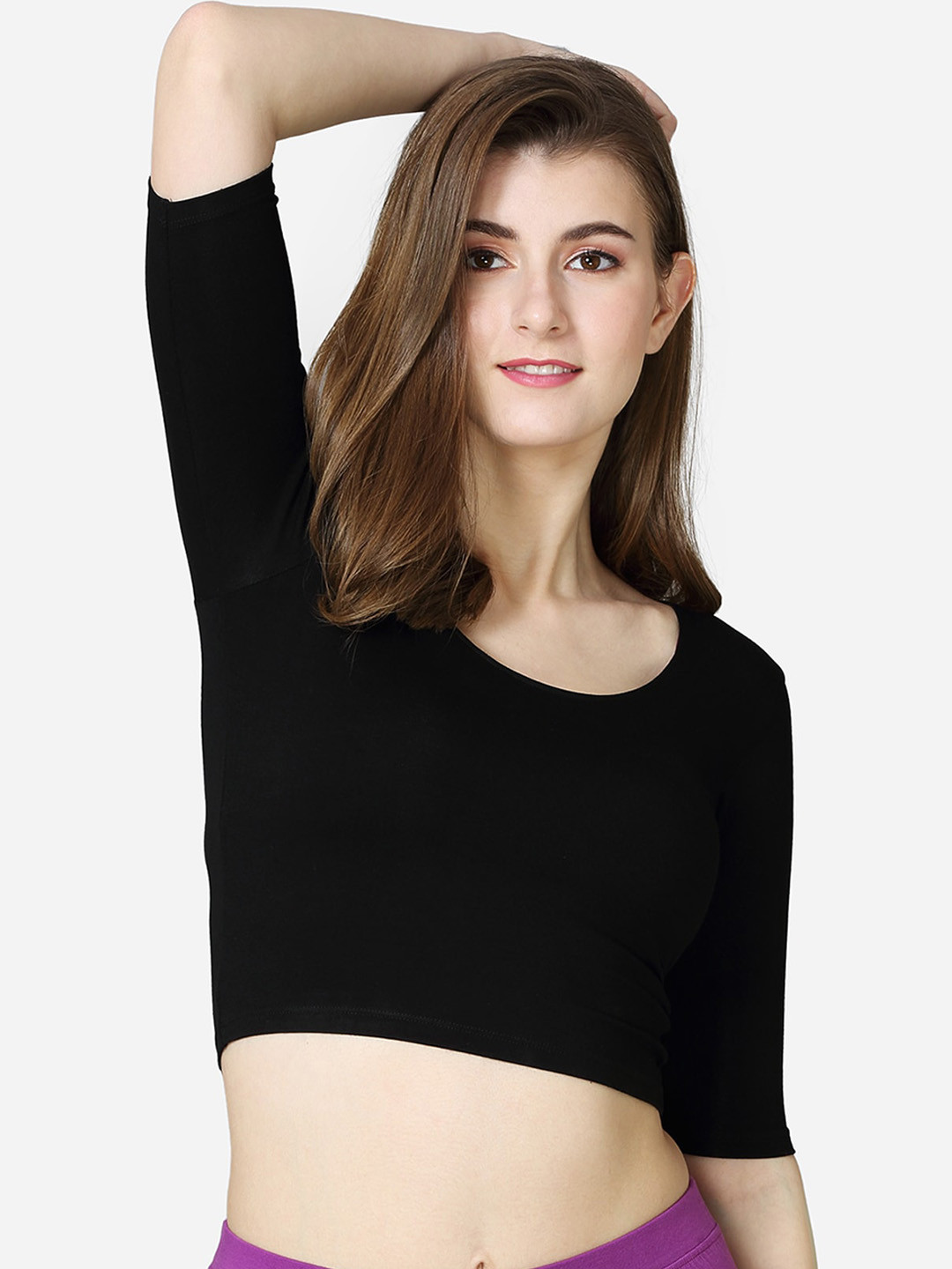 VStar Deep Front Neck Comfy Saree Blouse