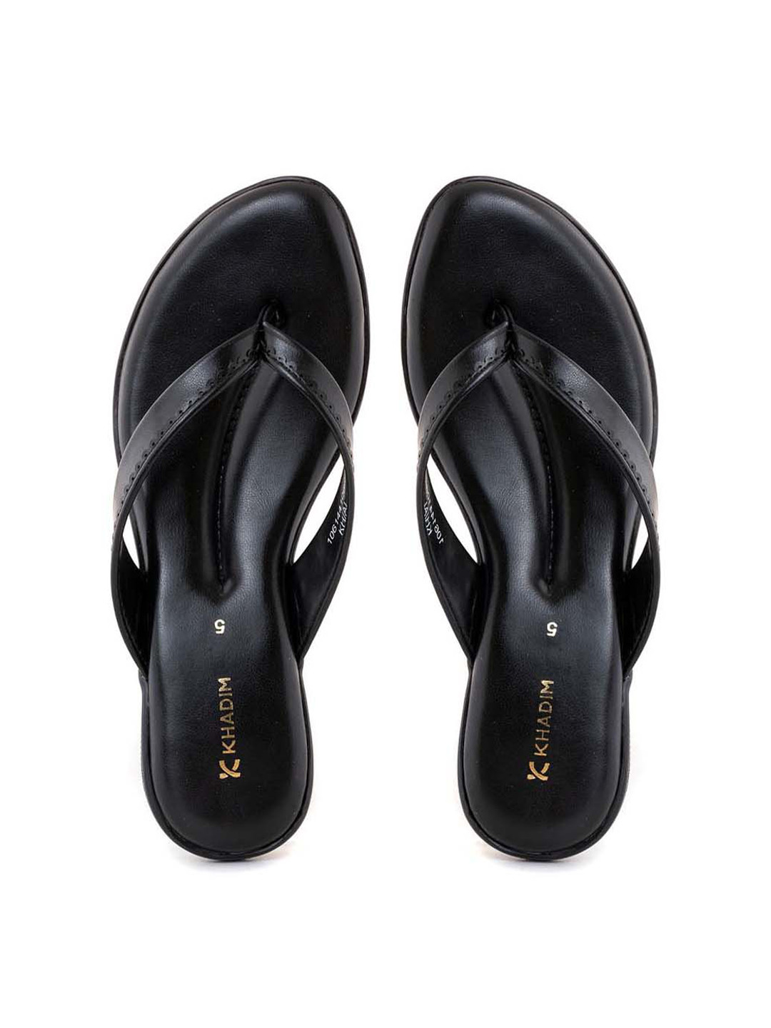 Khadims Open Toe T-Strap Flats