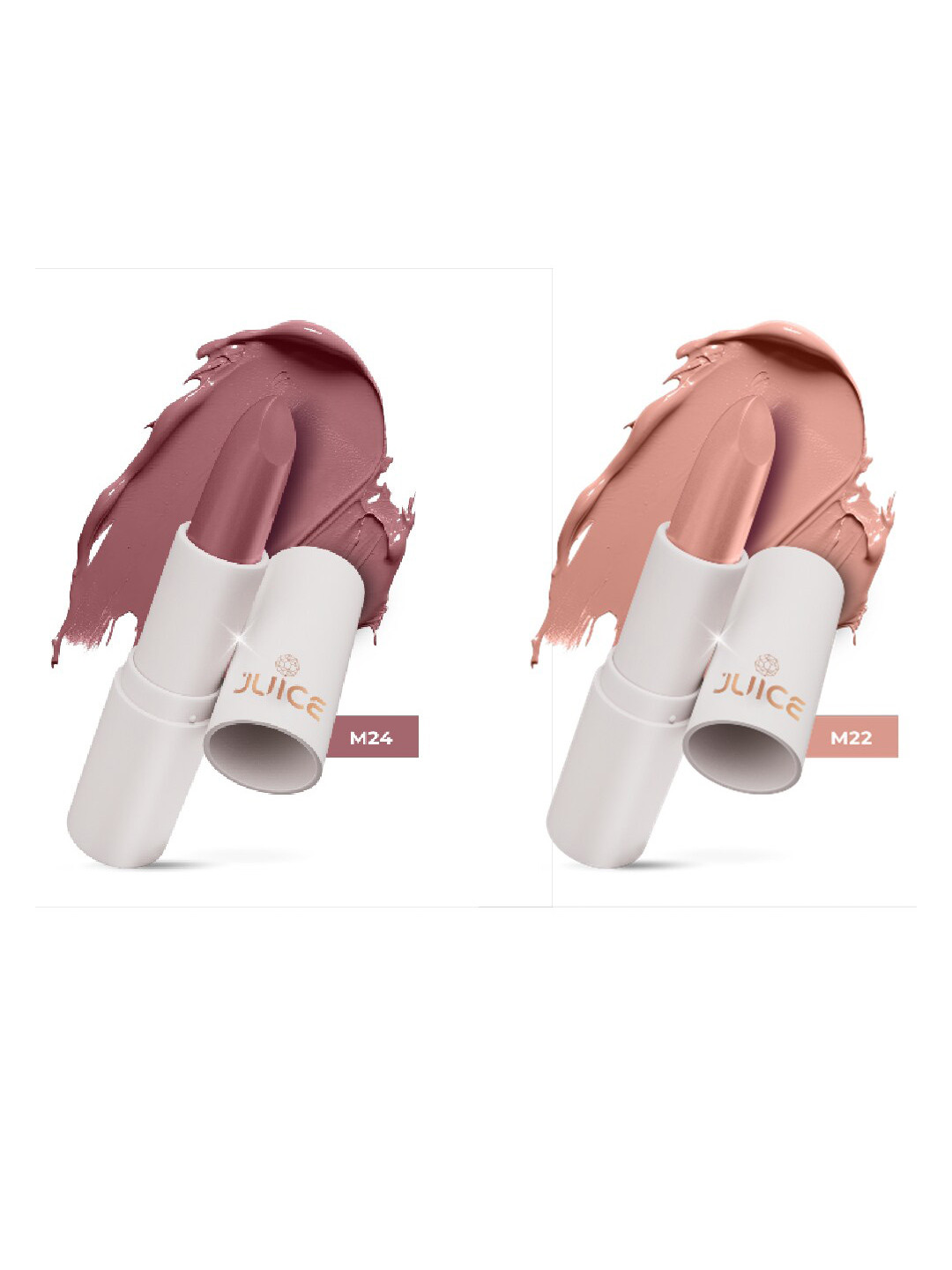 JUICE Kiss Sensation Set Of 2 Lipstick With Bio Retinol - 4g Each-  M22-M24