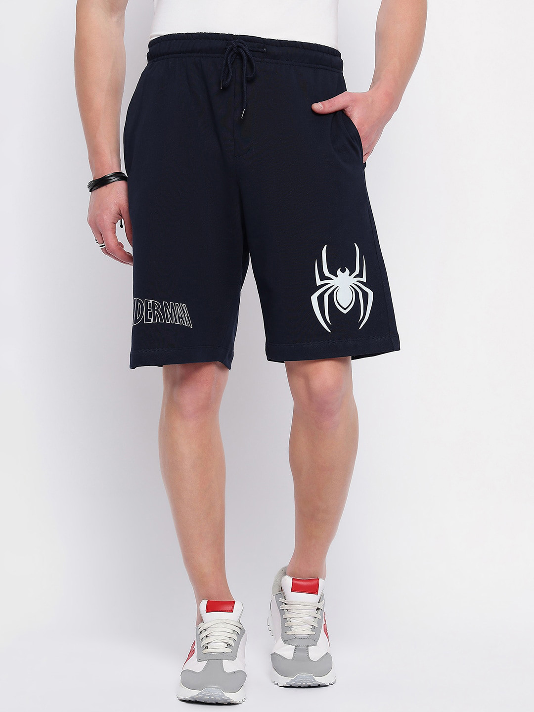 Wear Your Mind Men Printed Spider-Man Sports Shorts