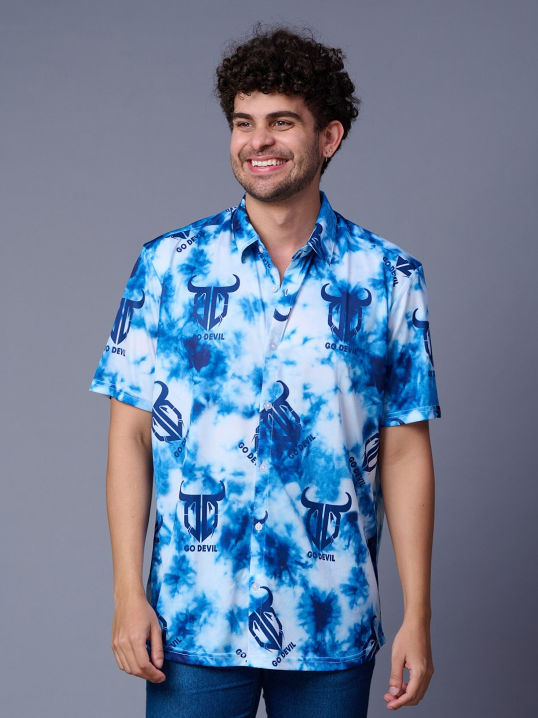 GO DEVIL Men Opaque Printed Casual Shirt