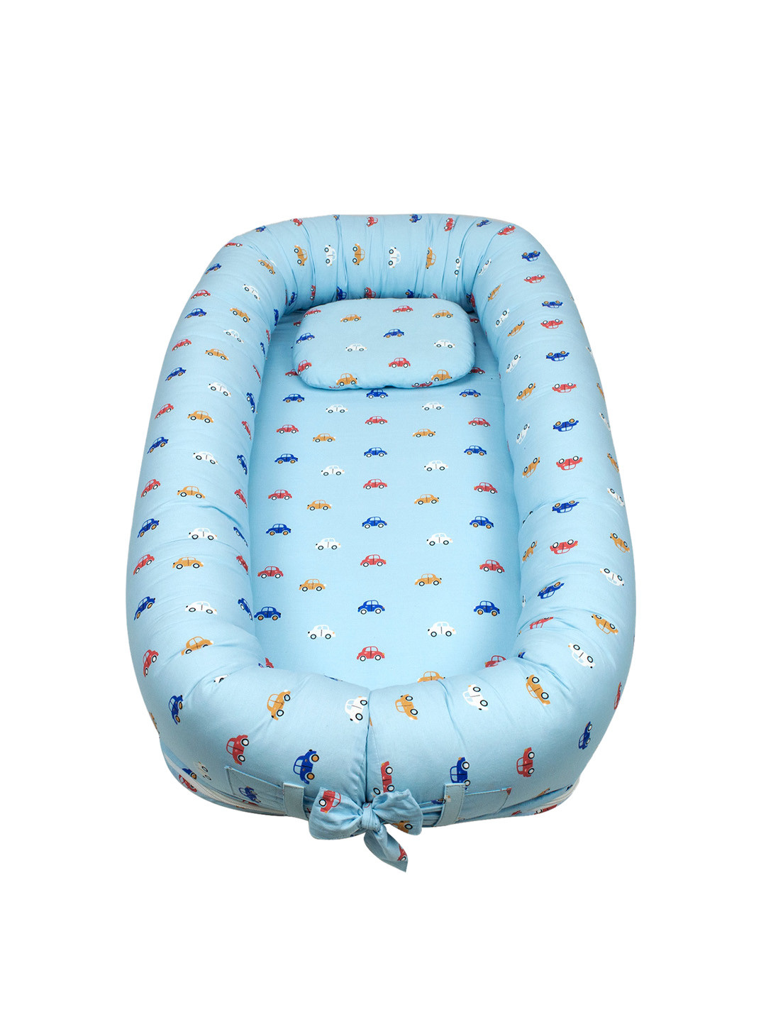 TIDY SLEEP Infants Blue Printed Baby Bed Set