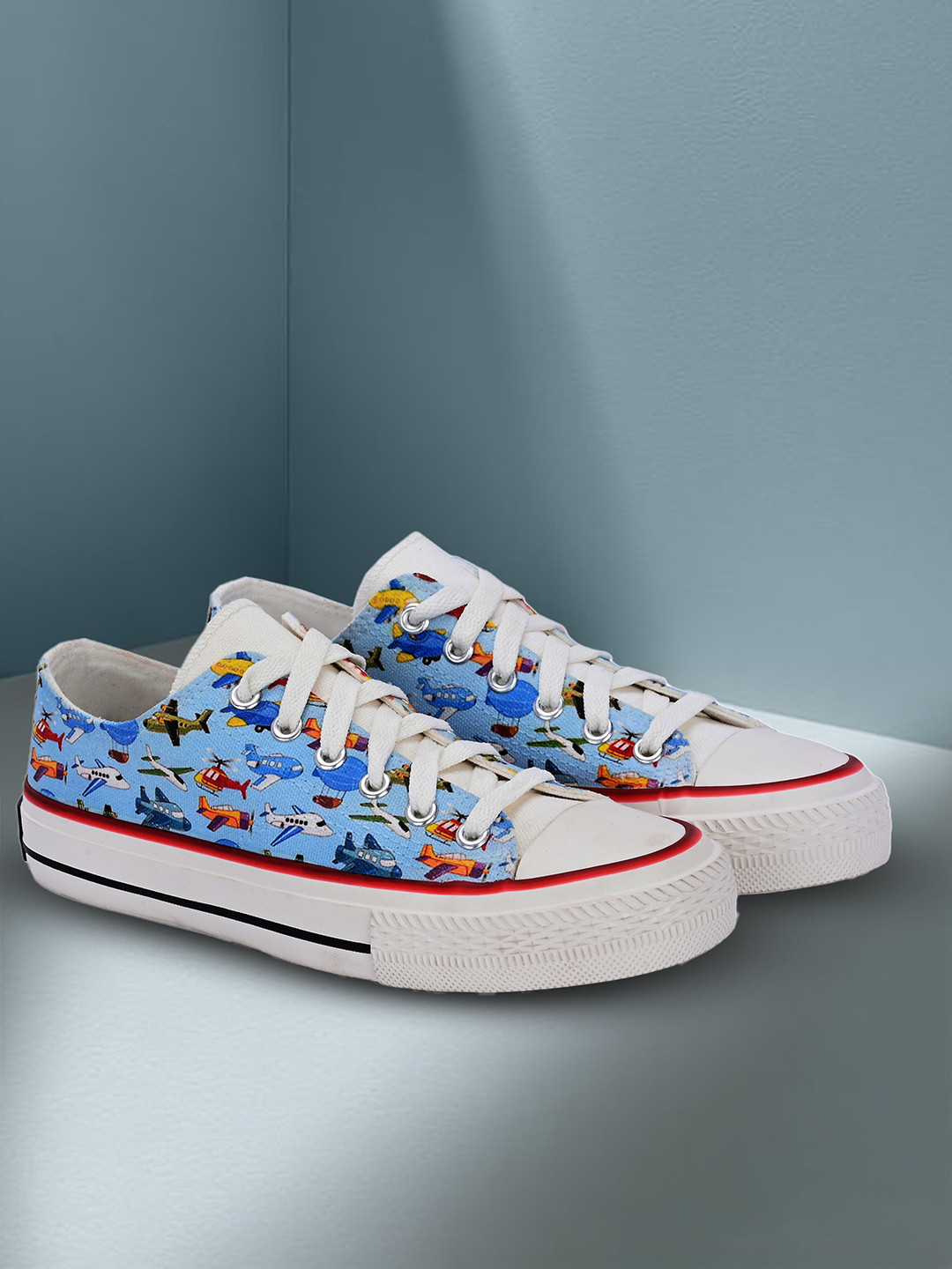 CROWCIA LONDON Men Printed Canvas Sneakers