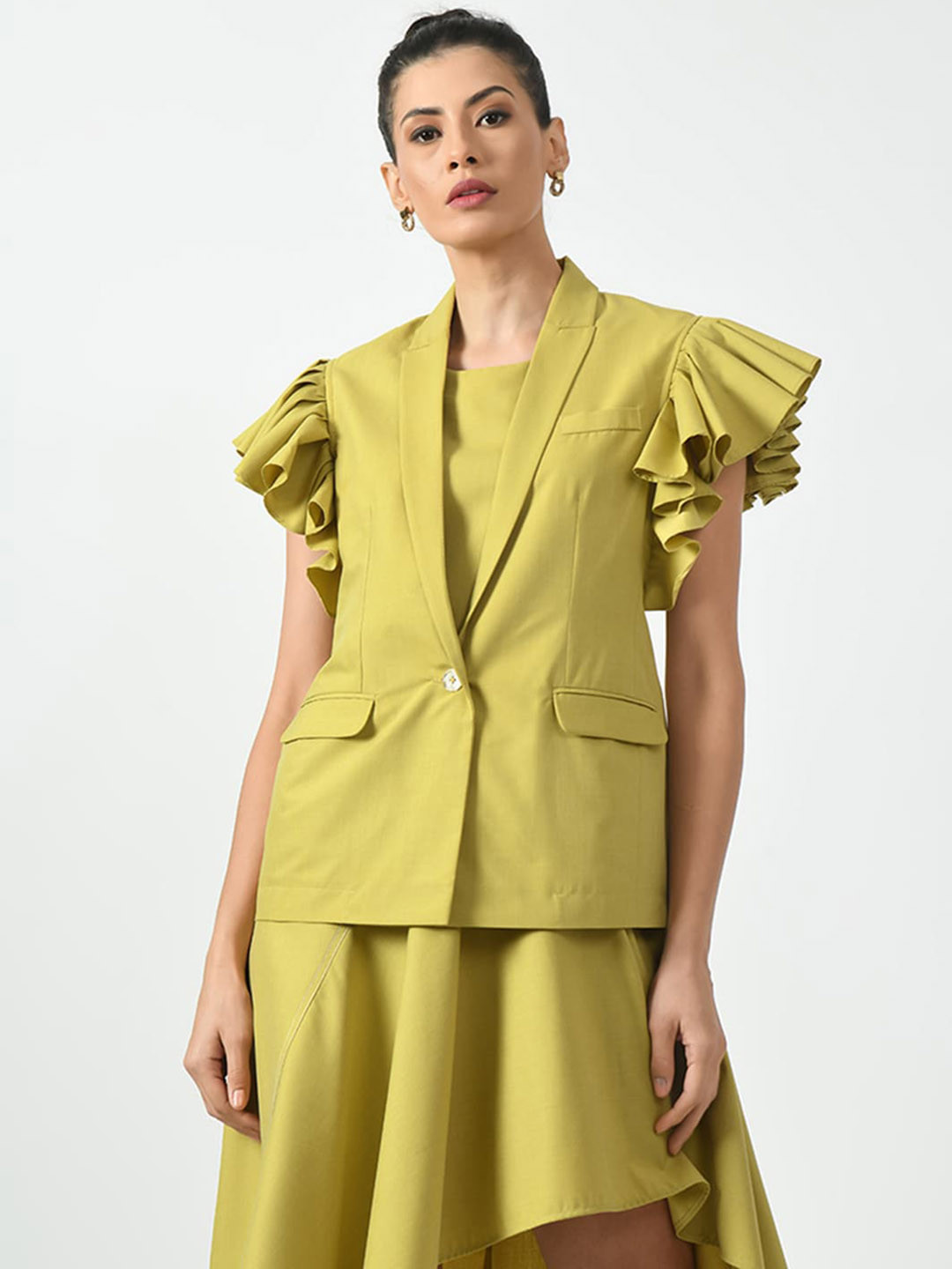 OFFICE & YOU Women Checked Longline Tailored Jacket