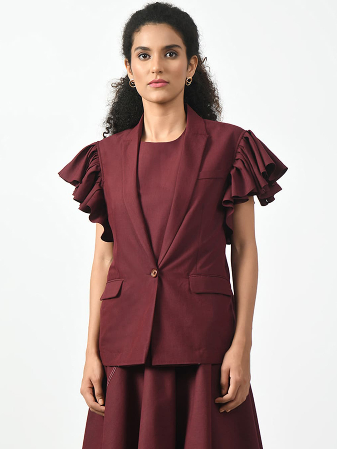 OFFICE & YOU Women Longline Open Front Jacket