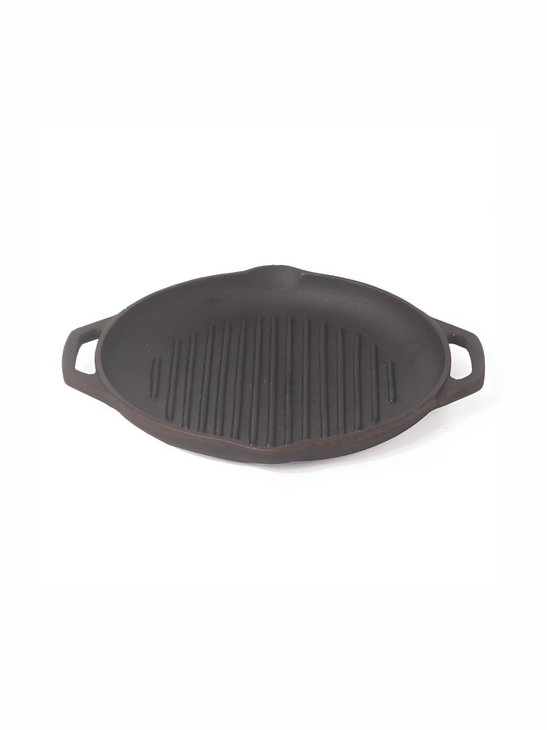 The Indus Valley Black Cast Iron Induction Base Grill Pan