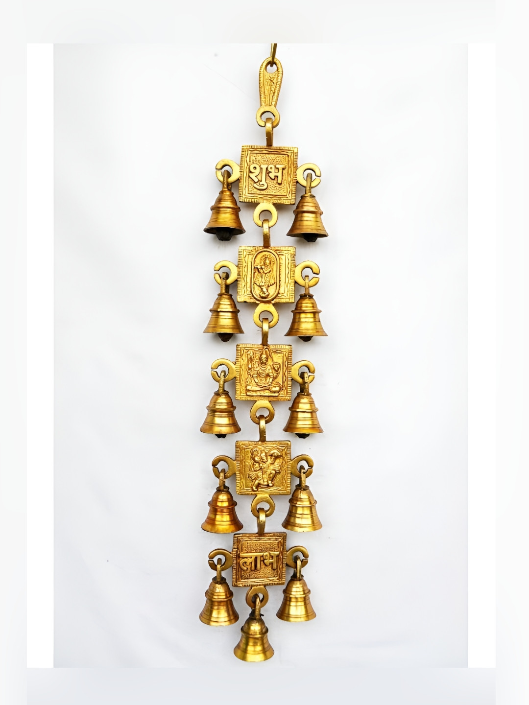 Aakrati Brass Glossy Hall Wall Hangings-12.4In
