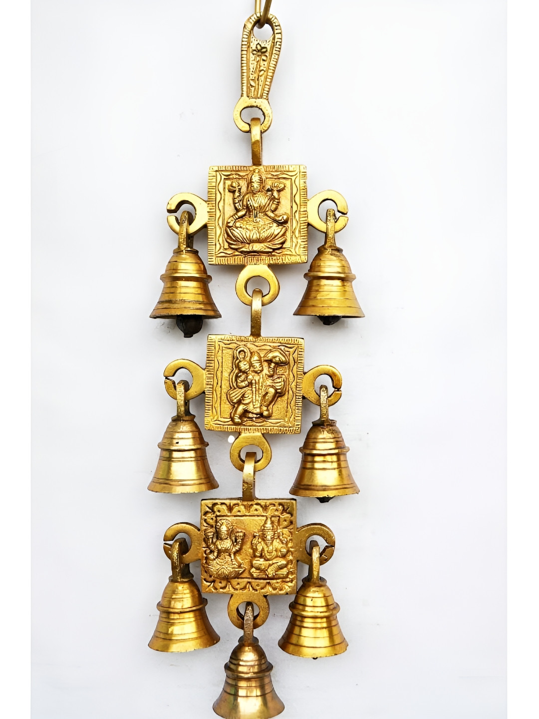 Aakrati Brass Ethnic Motifs Antique Hall Wall Hangings-12.5In