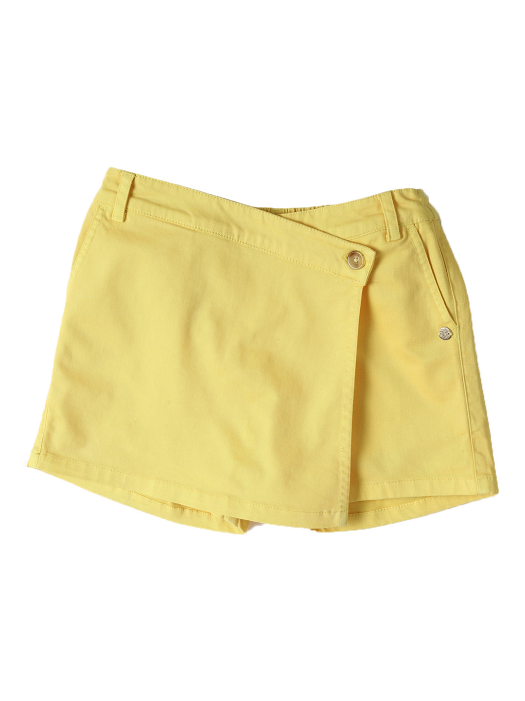 Allen Solly Junior Girls Solid Shorts With Slip-On Closure