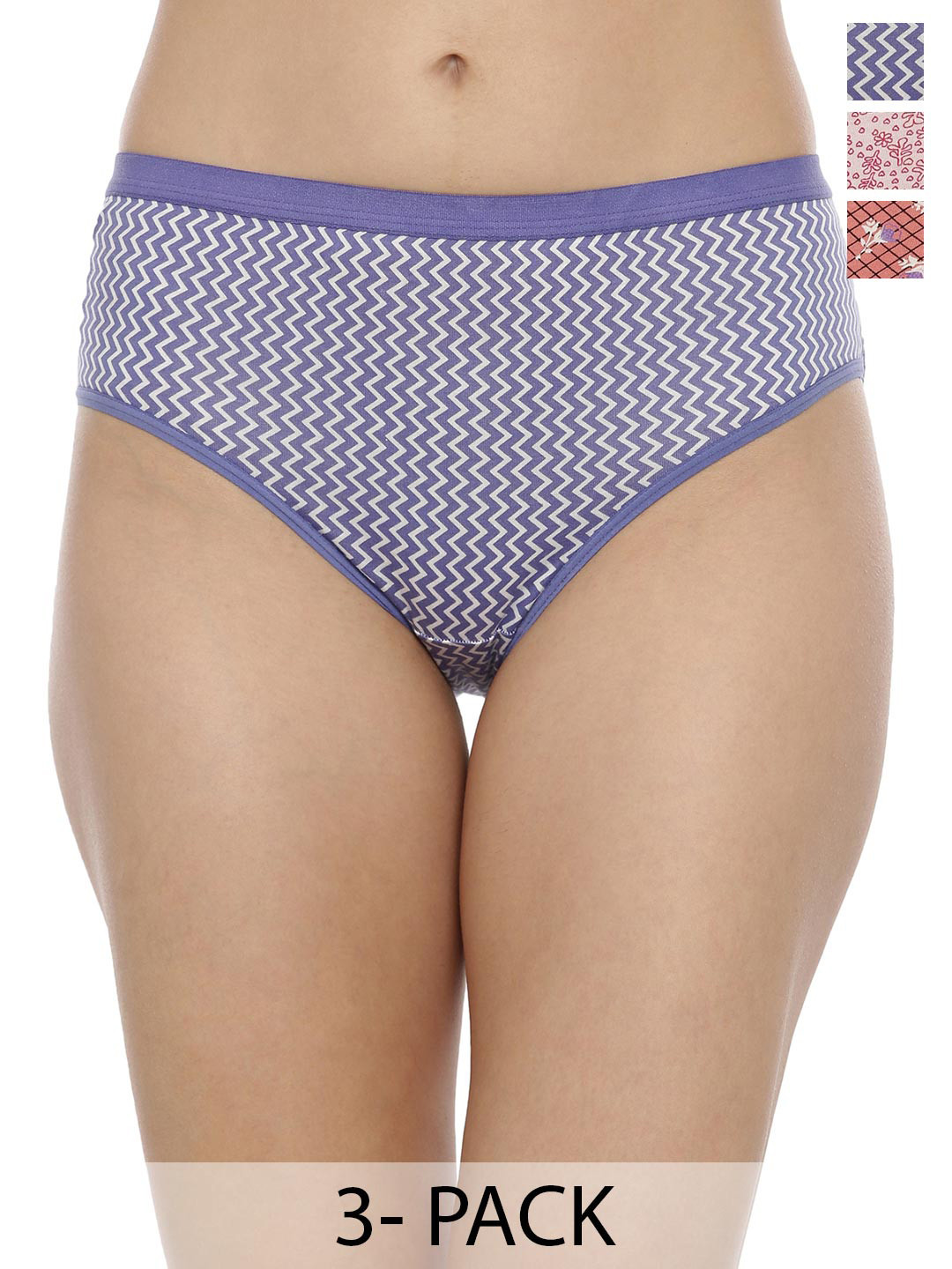 BLOSSOM Women Cotton Outer Elastic Printed Hipster_LILLY LIGHT 3 PACK