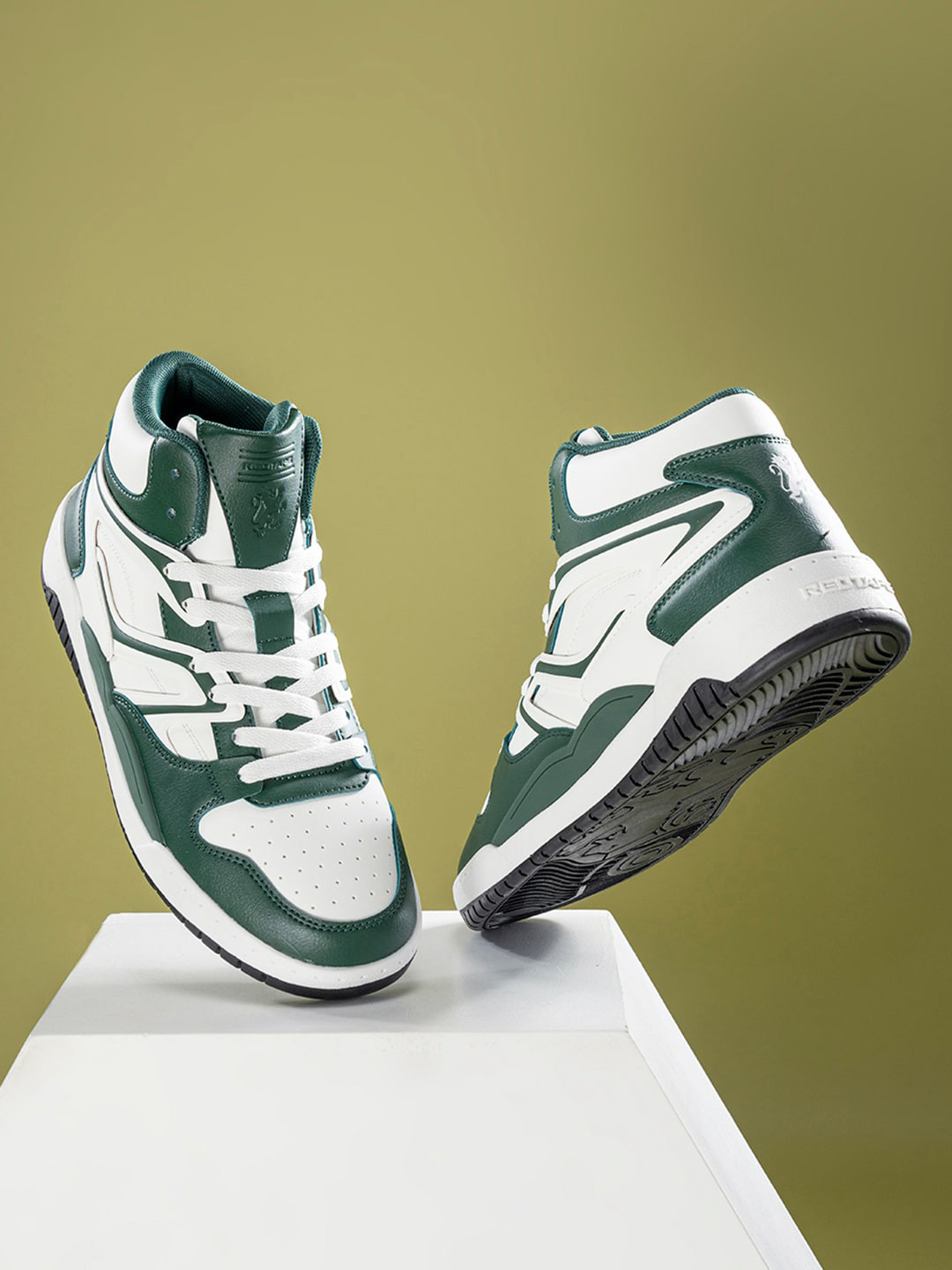 Red Tape Men Colourblocked High-Top Sneakers