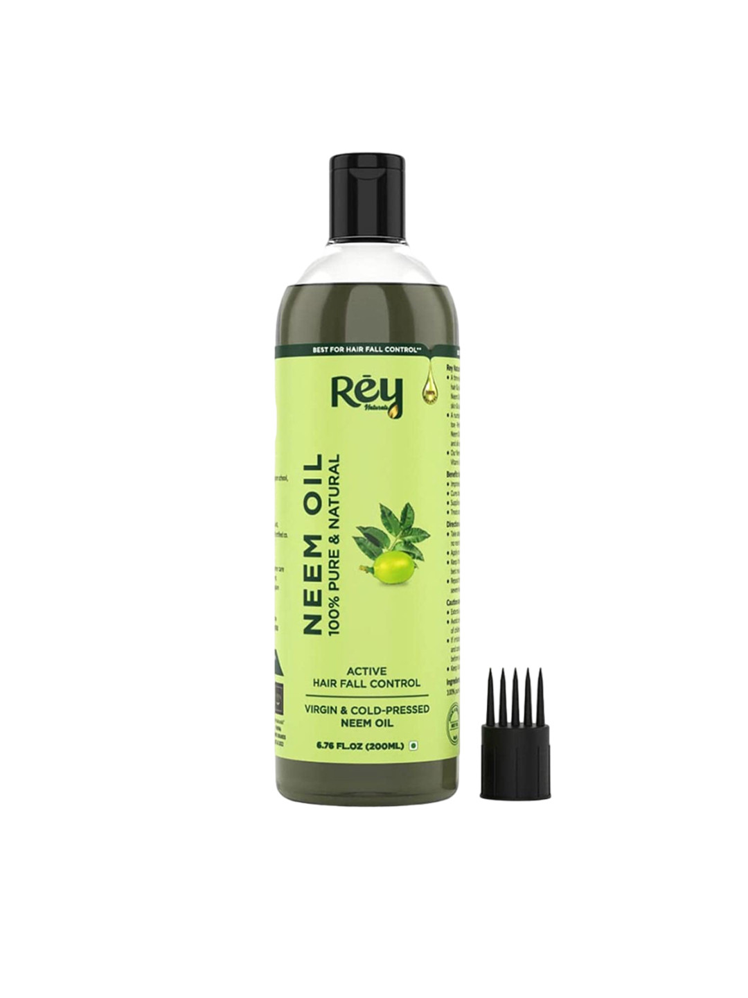 Rey Naturals Virgin Cold Pressed Neem Oil For Hair Growth - 200ml