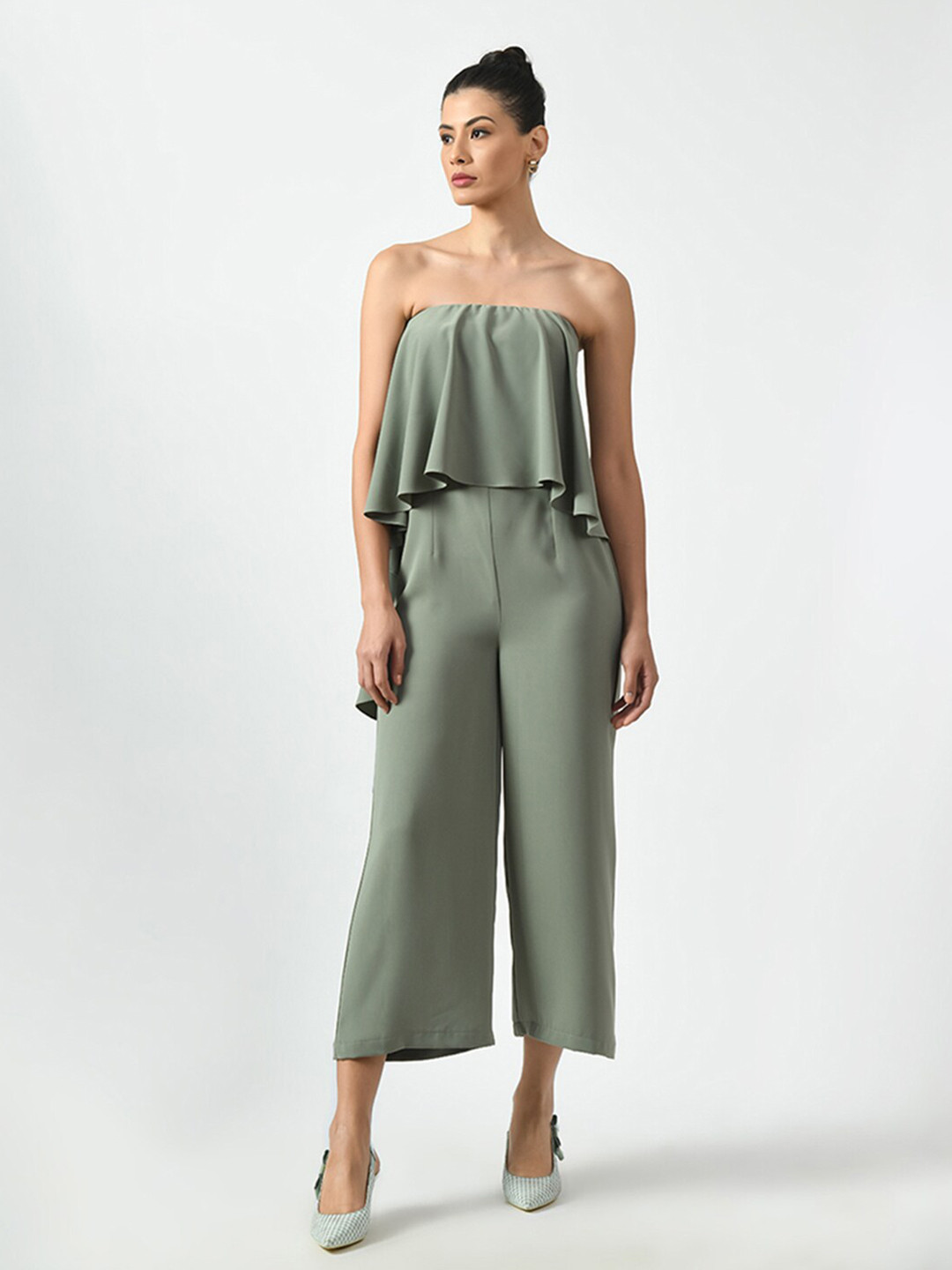 OFFICE & YOU Off Shoulder Cotton Jumpsuit