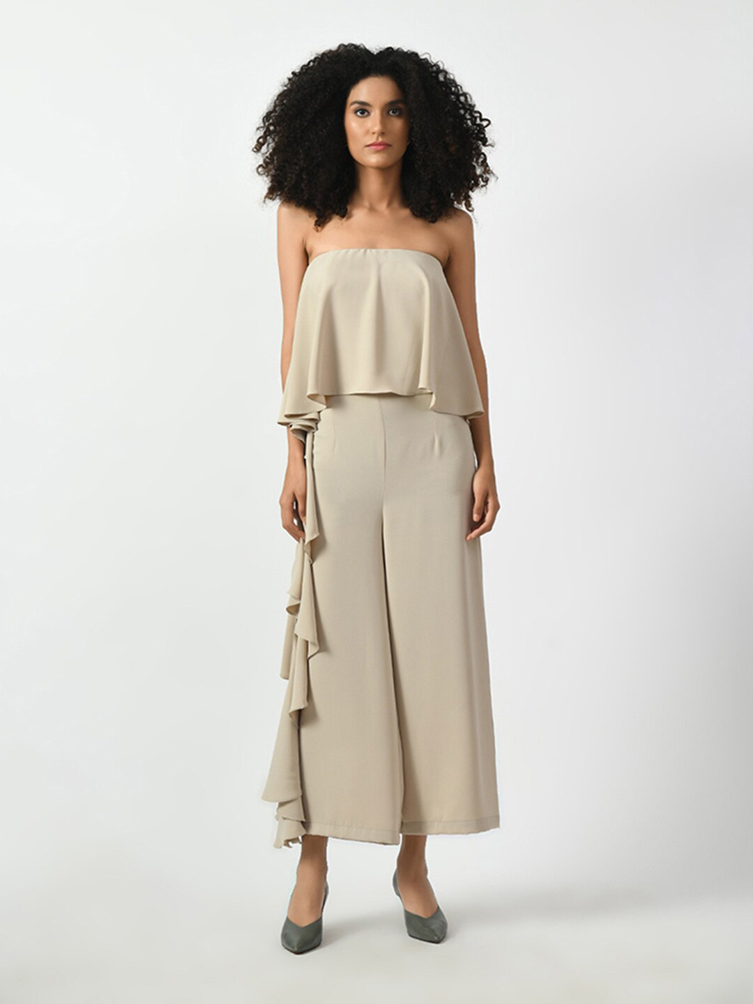 OFFICE & YOU Off-Shoulder Cotton Jumpsuit