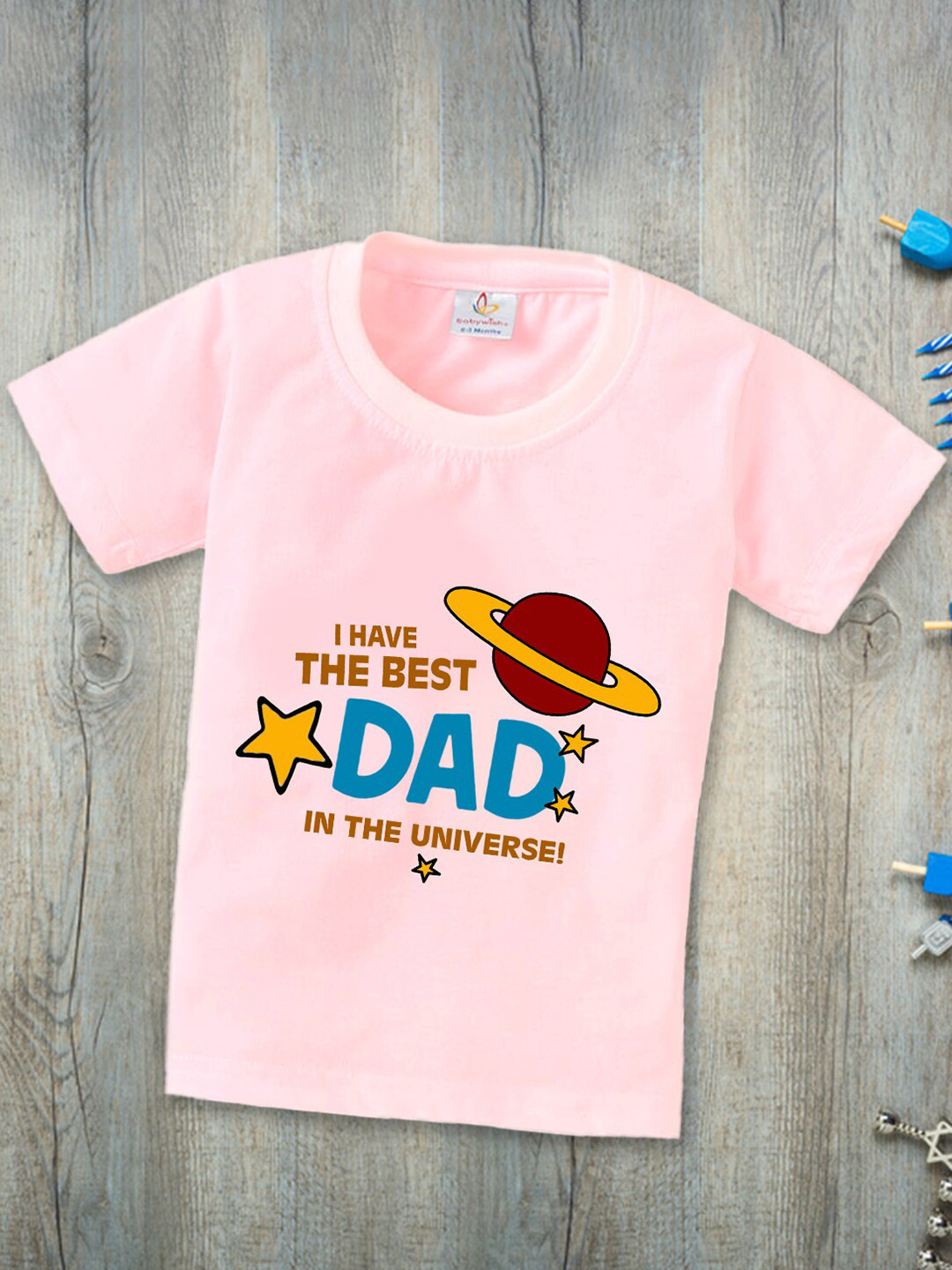 Babywish Kids Typography Printed Applique T-shirt