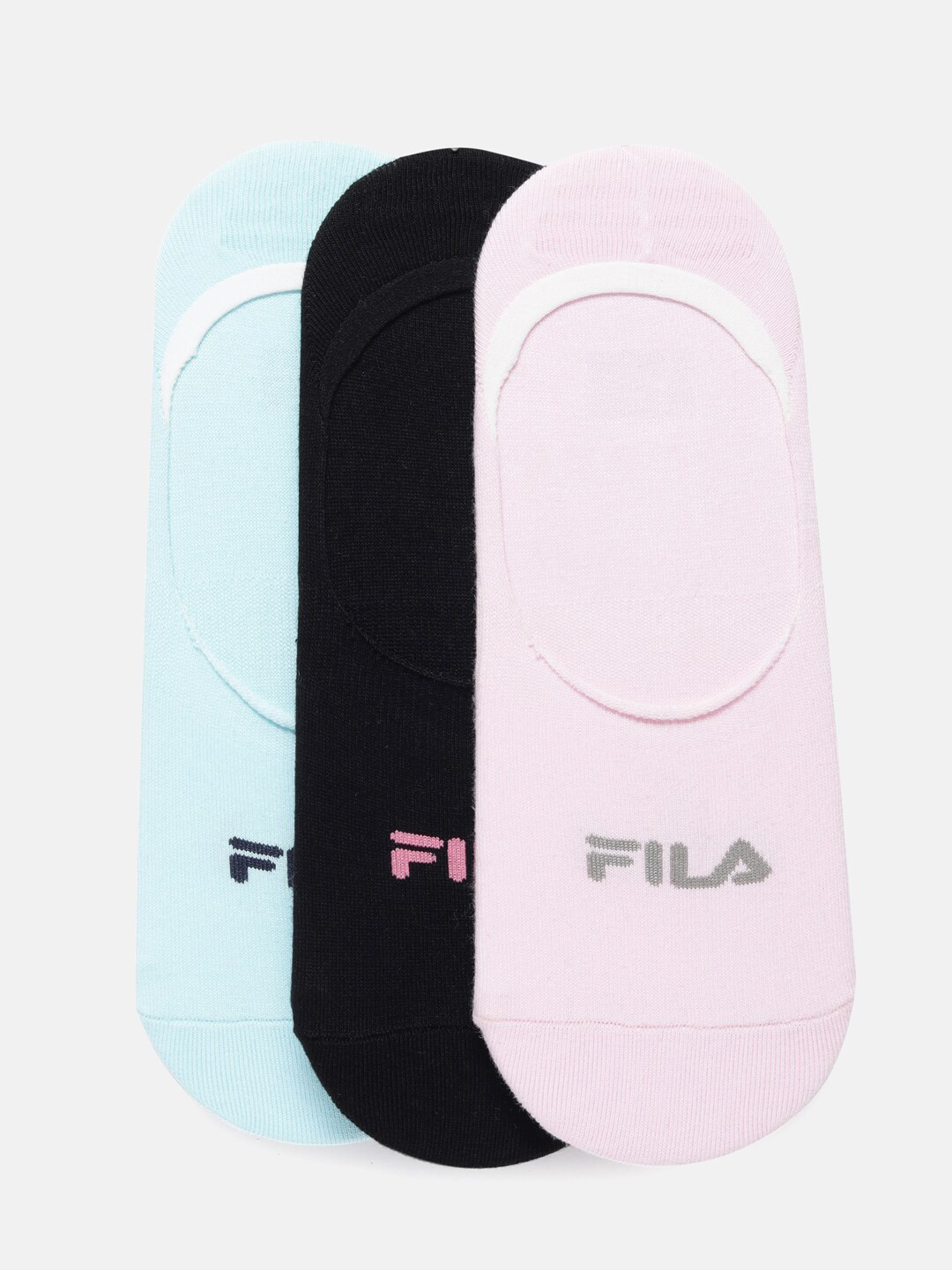 FILA Cleo 2 Women Pack Of 3 Brand Logo Details Cotton Shoe Liner Socks