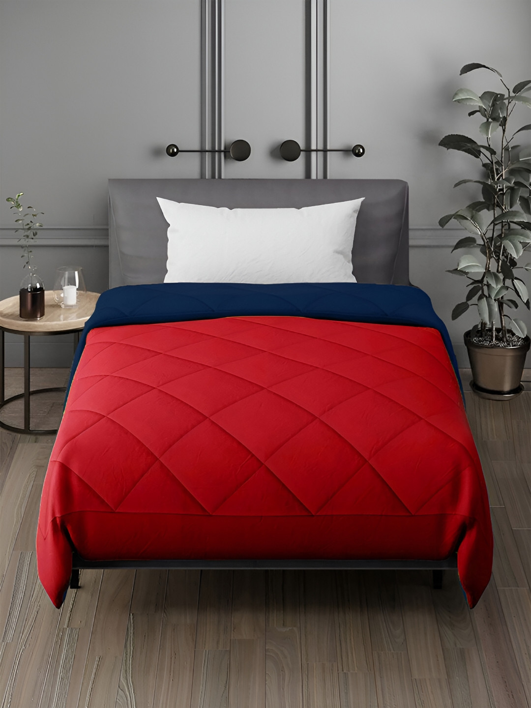 Aura Red & Blue AC Room 150 GSM Single Bed Quilt