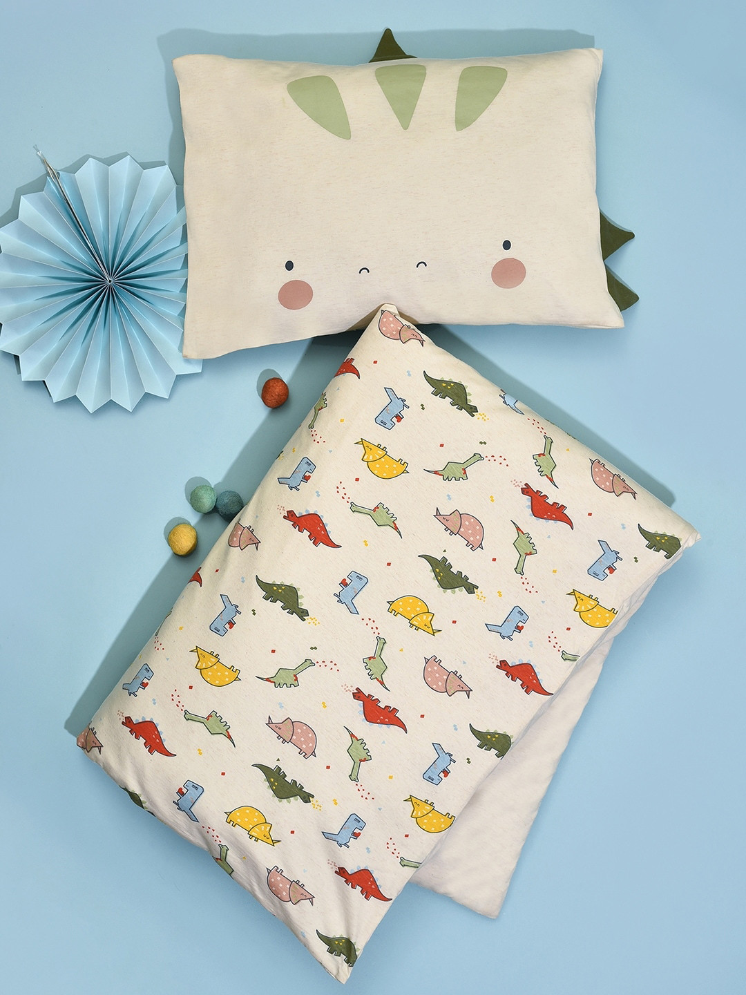 MiArcus Printed Quilt & Pillow Duvet Set for 1-3 Years, Quilt 85x120 cm & Pillow 35x50 cm