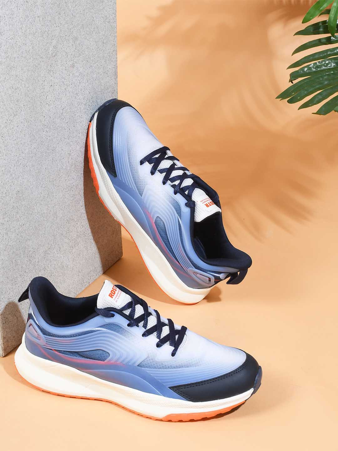 The Roadster Life style Co Men Blue Textured Lace-Up Sports Shoes