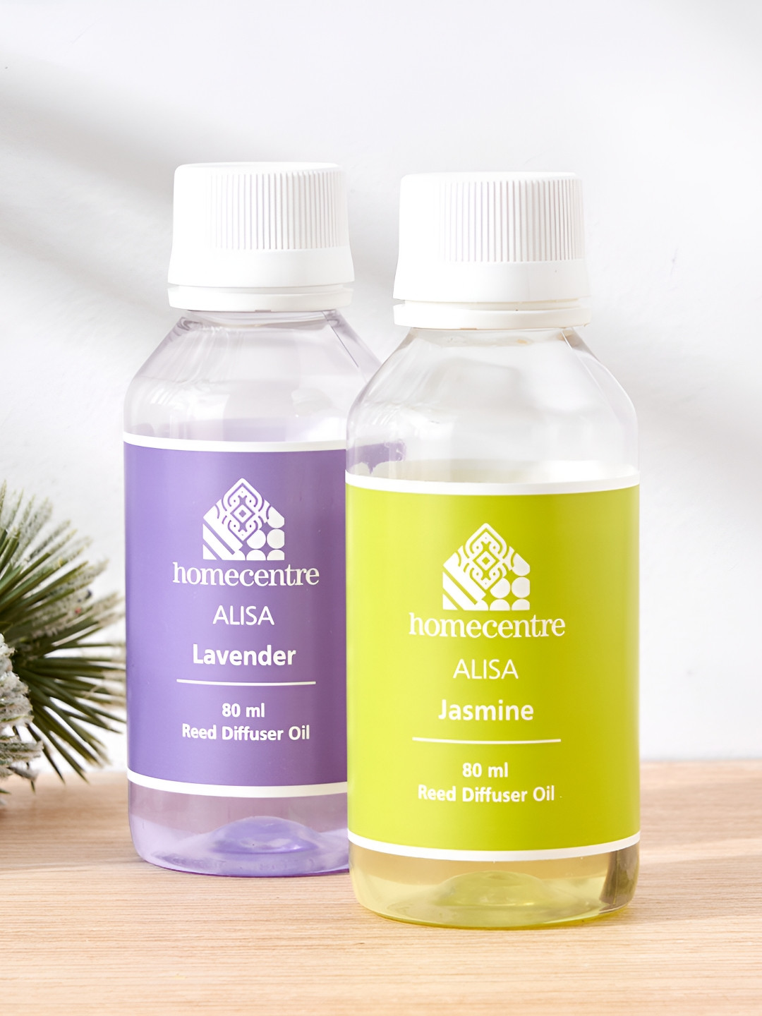 Home Centre Alisa Lavender Coloured & Green 2 Pieces Scented Reed Diffuser Oil