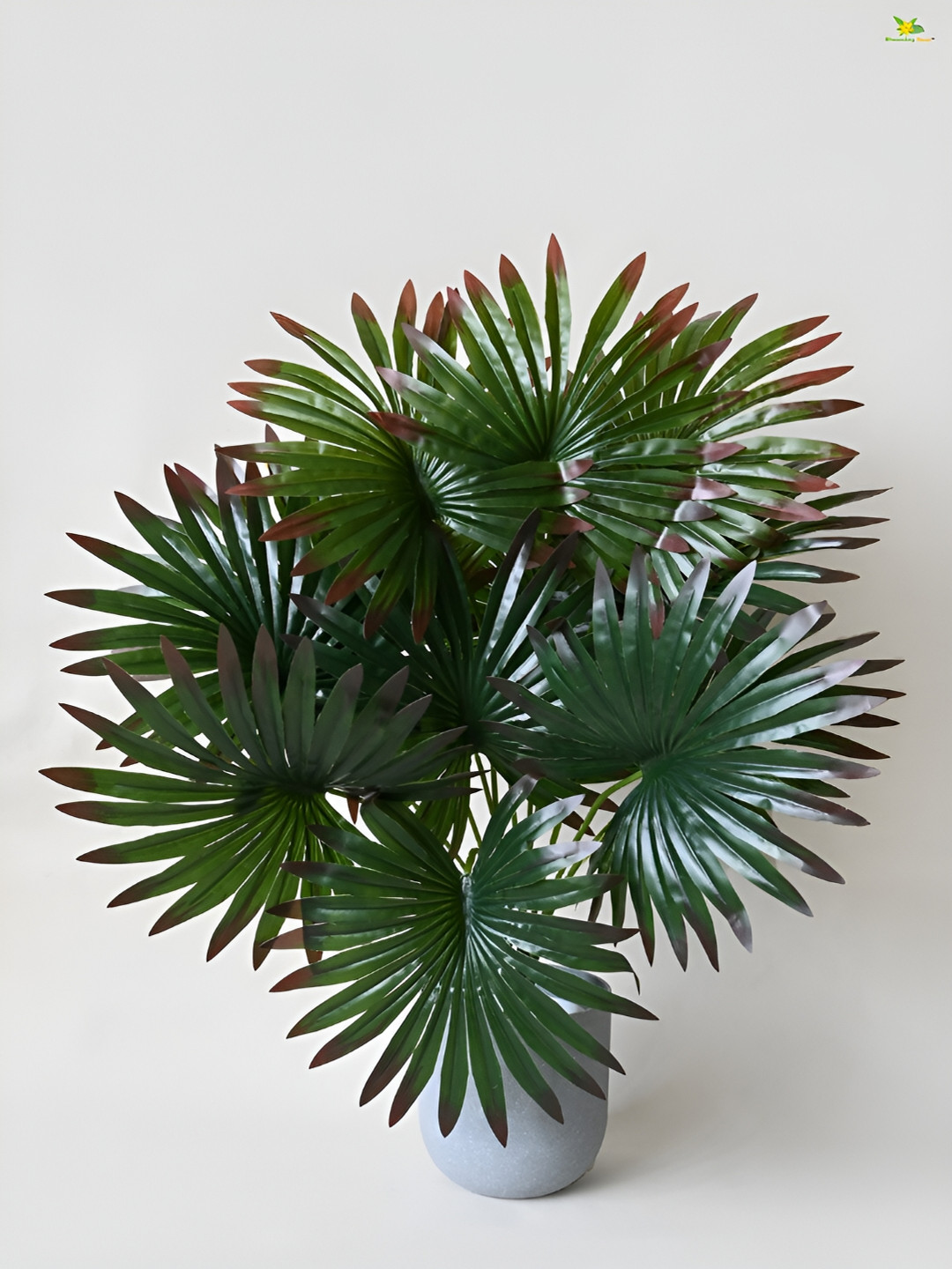 Blooming Floret Green Palm Artificial Plant With Pot