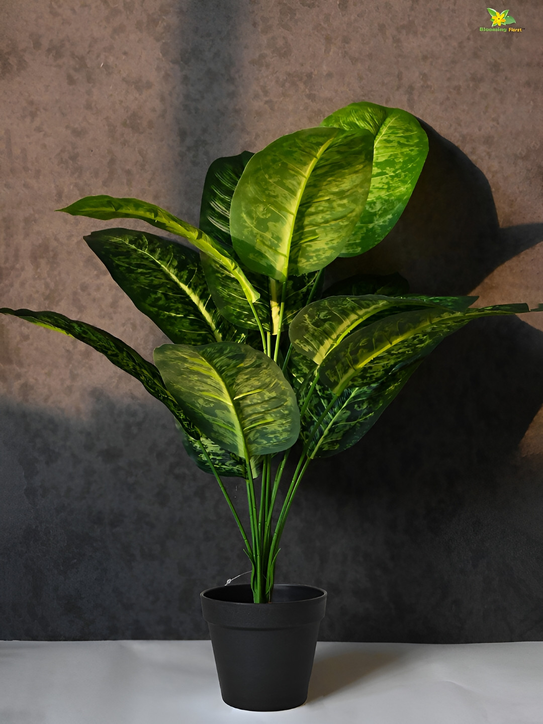 Blooming Floret Green Diffenbachia Artificial Plant With Pot