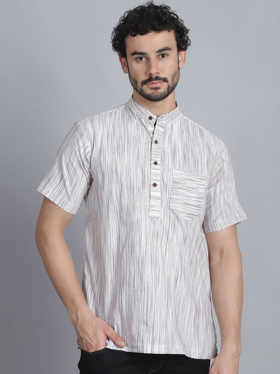 Enchanted Drapes Men Thread Work Kurta