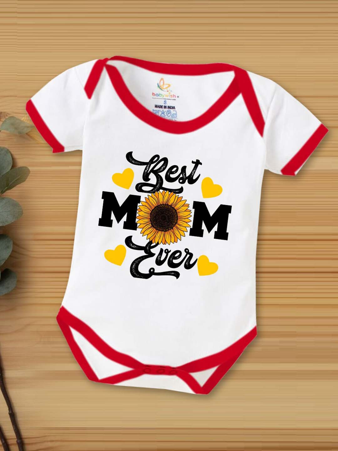 Babywish Infants Printed Cotton Mother's Day Special Bodysuit